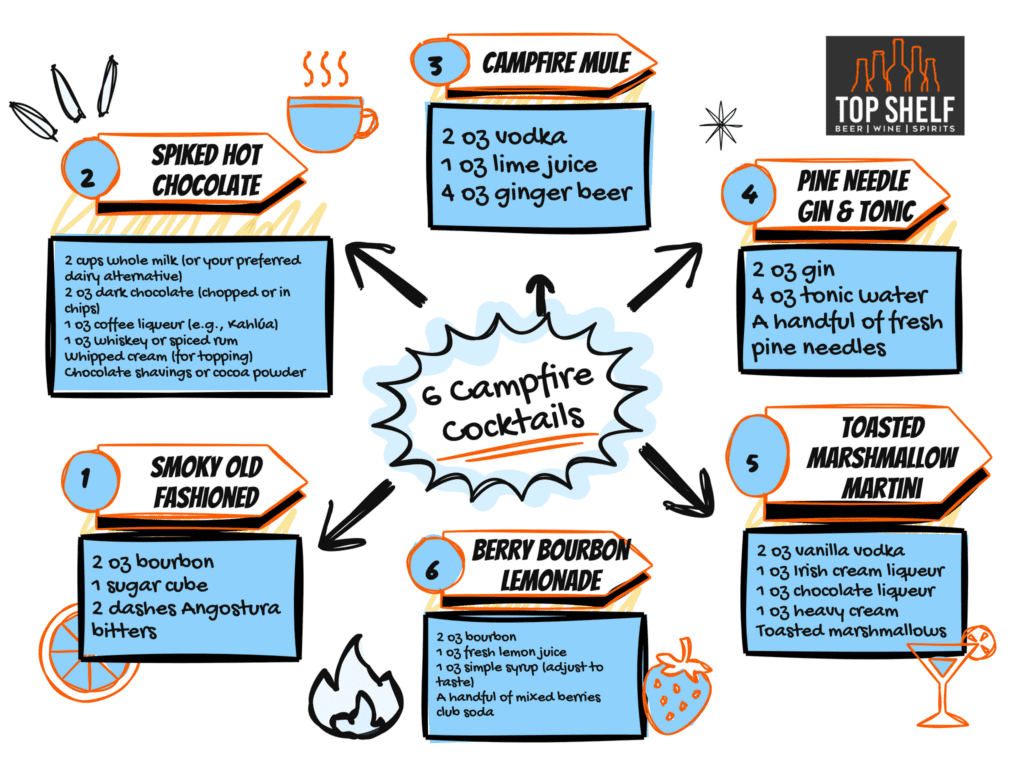 camping cocktails infographic